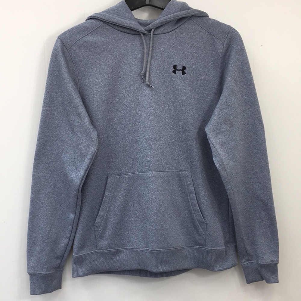 Under Armour Women's Gray Ribbed Fleece Hoodie Size S EXCELLENT Condition